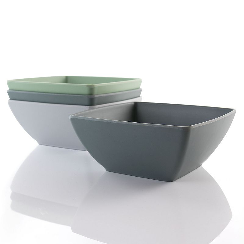 Gibson Home Grayson 4 Piece 6 Inch Melamine Bowl Set