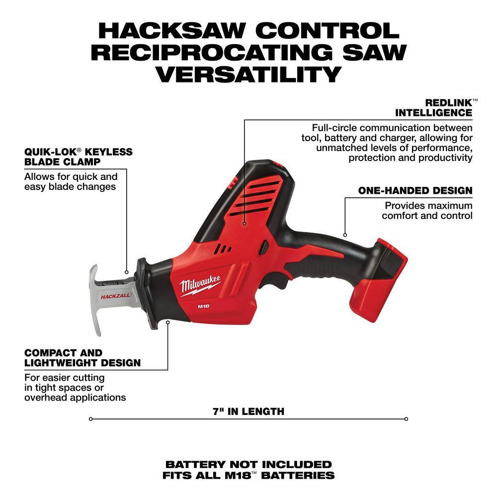 MW M18 18-Volt Lithium-Ion Cordless Short Throw PEX Press Tool Kit with 3 in. Viega PureFlow Jaws and Hackzall 2674-22P-2625-20