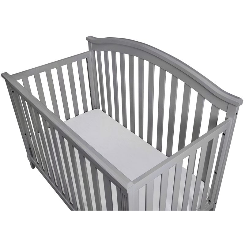 AFG Baby Furniture Kali II 4-in-1 Crib with Leila 2-Drawer Changing Table Gray