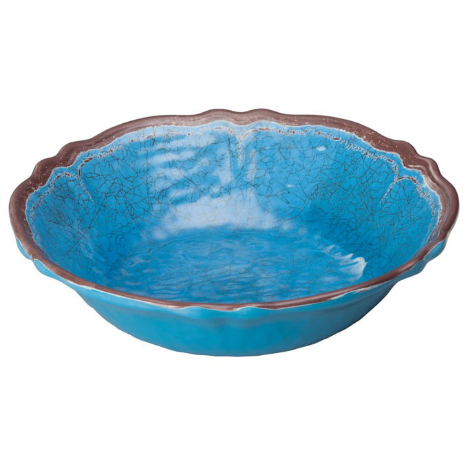 7 1/2Dia Melamine Hammered Bowl， Blue，Pack of 4