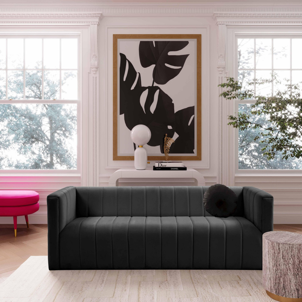 Norah Velvet Sofa   Transitional   Sofas   by TOV Furniture  Houzz