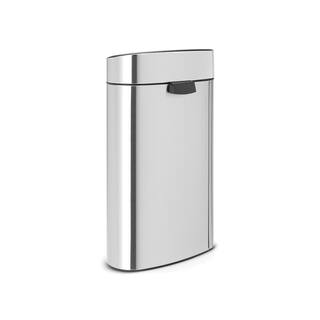 Brabantia 10.6 Gal. (40L) Matte Steel Fingerprint Proof Touch Top Trash Can 114809