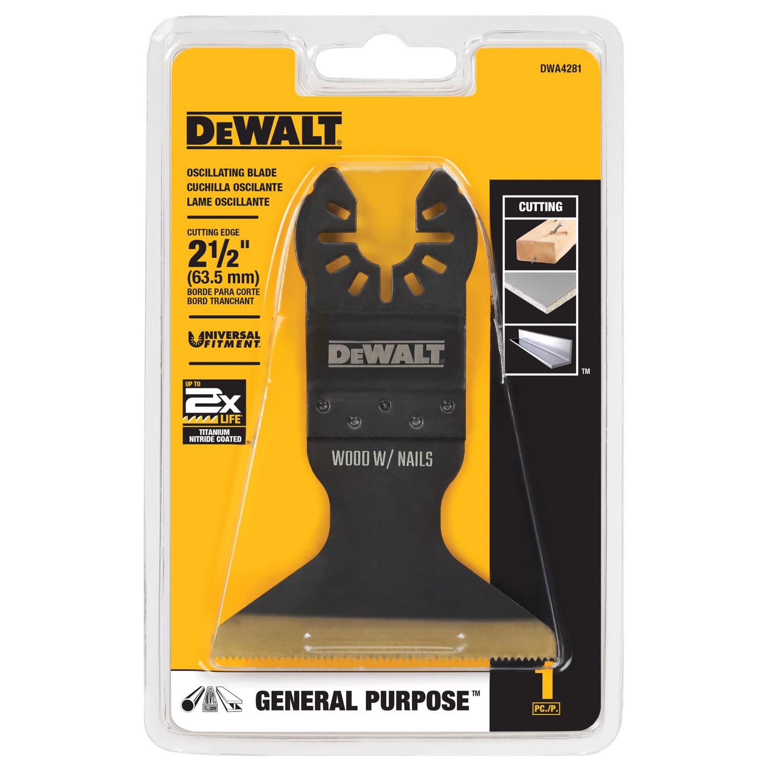 DW 1-3/4 in. L Bi-Metal Open-Back Oscillating Blade General Purpose Cuts 1 pk