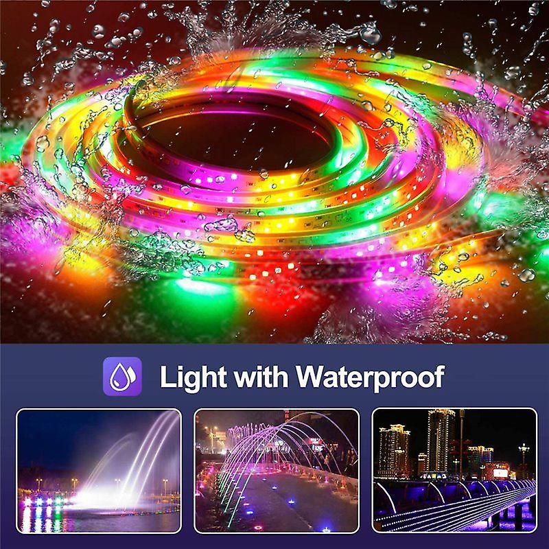 Waterproof String with Led Lighting 5 Meters with 300 Colored 5050 RGB LEDs and Bluetooth Controller