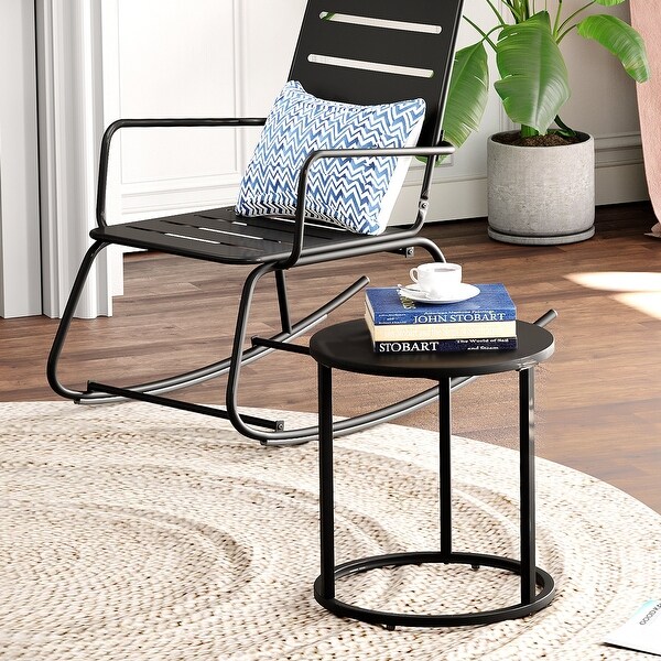 Pellebant Round Steel Side Table End Table