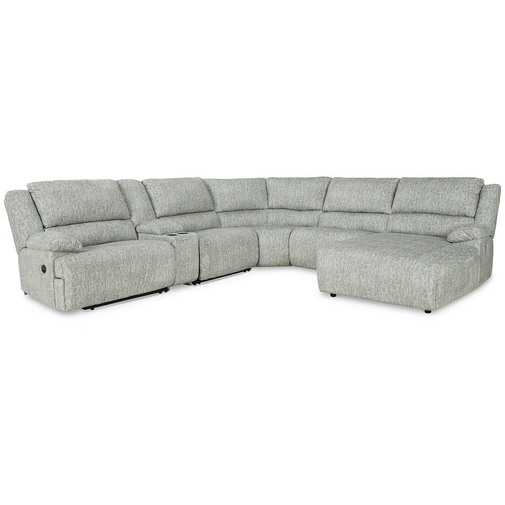 Signature Design by Ashley McClelland Gray 6 Piece Reclining Sectional with Chaise   165\