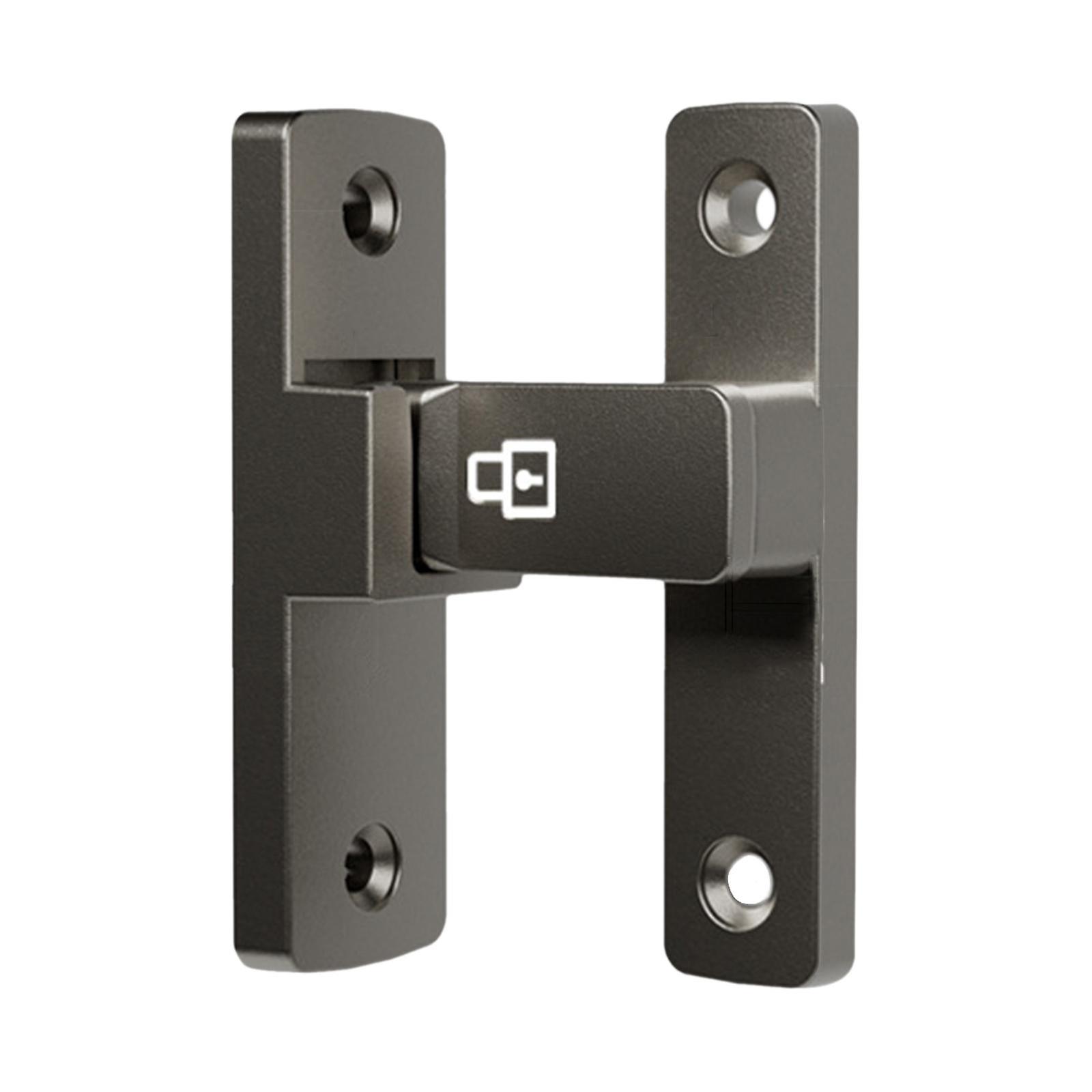 90 Degree Door Latch Guard Metal Safety Door Lock For Gate Home Garage Hotel Gray