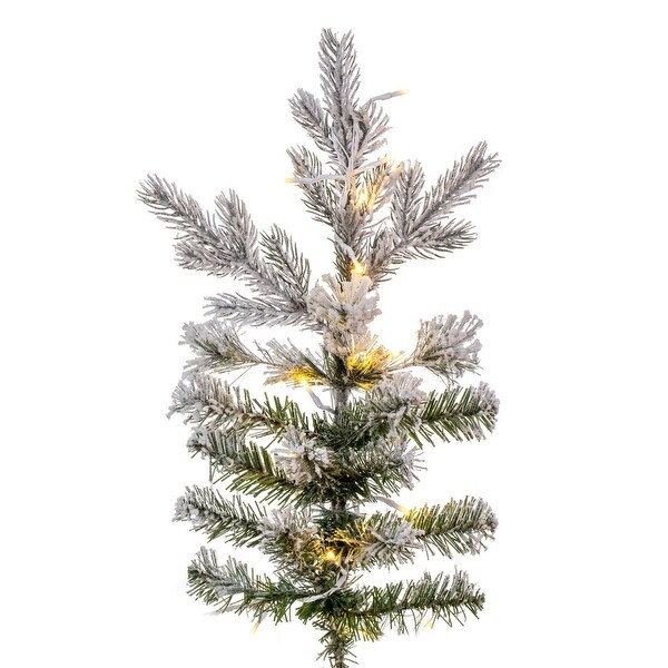 Vickerman 7.5' x 60 Flocked Kiana Artificial Christmas Tree，3mm LED Color Changing Lights