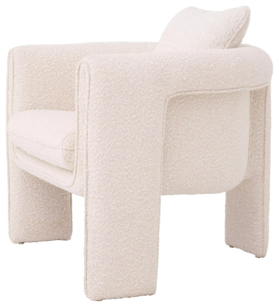 Cream Boucle Contemporary Chair  Eichholtz Toto   Contemporary   Armchairs And Accent Chairs   by Oroa   Distinctive Furniture  Houzz