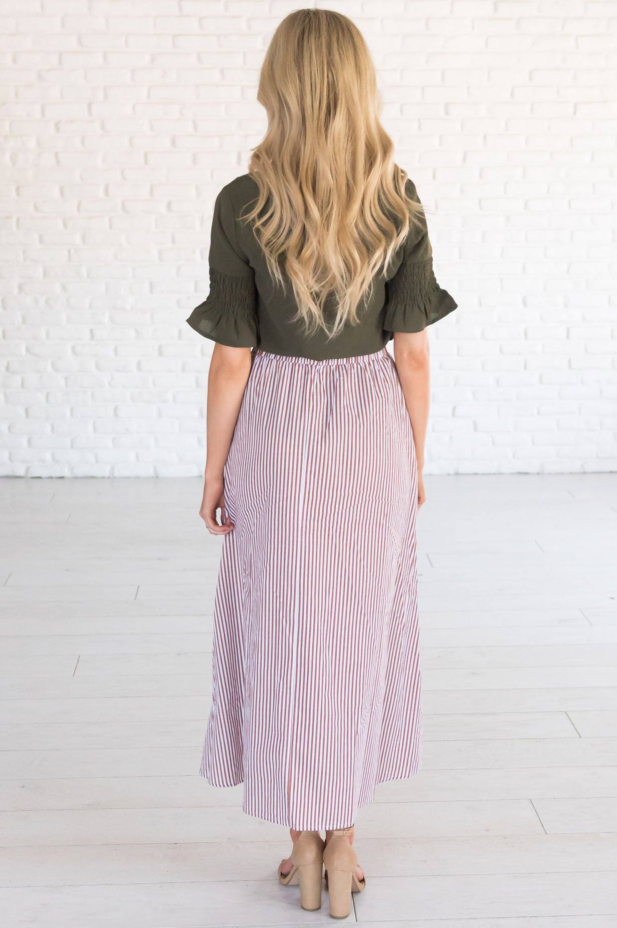 Fresh and Fun Aline Modest Maxi Skirt