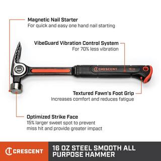 Crescent 16 oz. Steel General Purpose Hammer CHSGP16