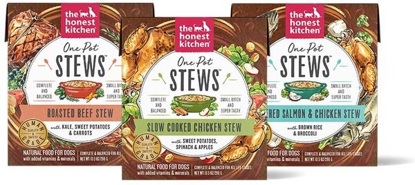 The Honest Kitchen One Pot Stew Variety Pack Wet Dog Food， 10.5-oz pouch， case of 3