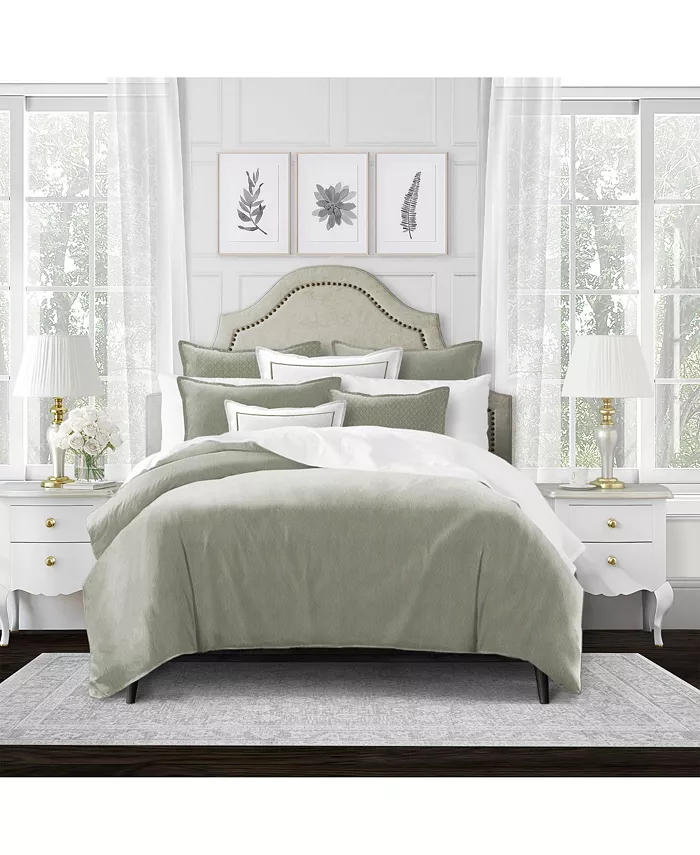 6ix Tailors Fine Linens Rania Meadow King Duvet Cover and 2 Shams Set， Plus 2 Bonus Cushions