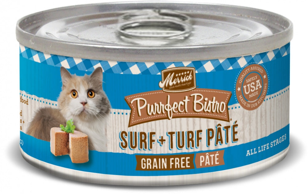 Merrick Purrfect Bistro Surf and Turf Grain Free Canned Food for Cats