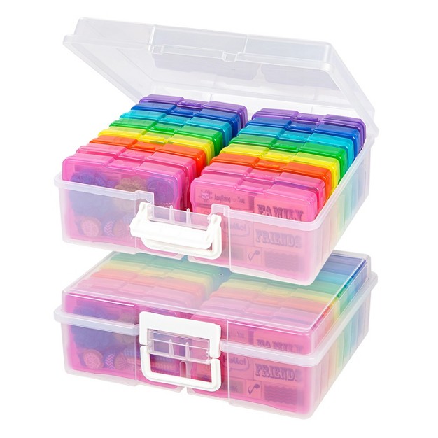 Iris Usa 4 X 6 Photo Storage Box With 16 Keeper Cases