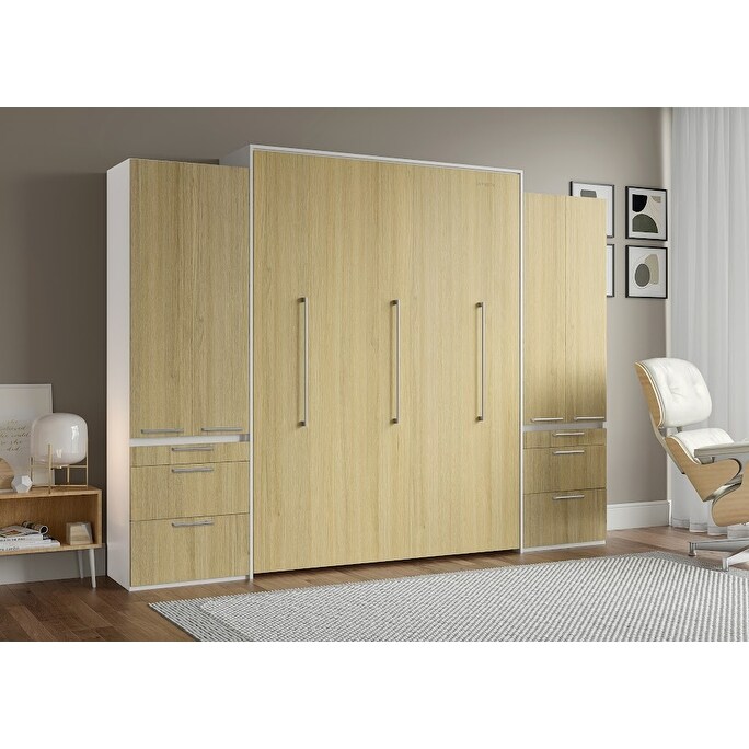 Designer Murphy Bed with Double Storage Units