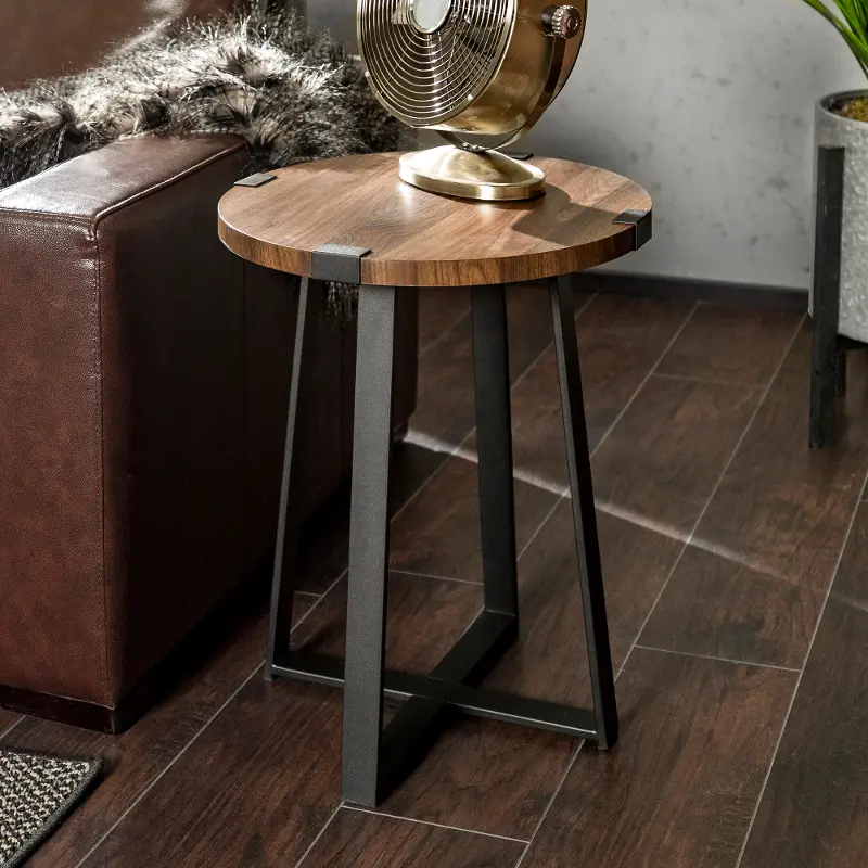 Dark Walnut Side Table - Walker Edison