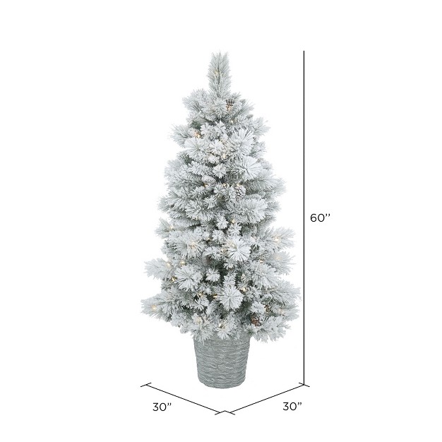 Vickerman Flocked Ashton Artificial Christmas Tree