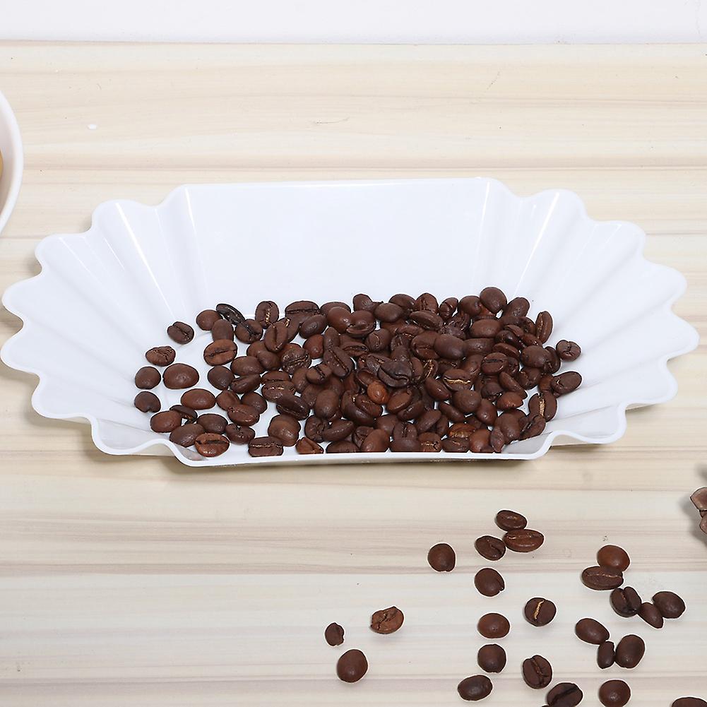 Food Grade Pp Plastic Coffee Bean Display Dish Sample Tray Storage Container Kitchen Accessorywhite