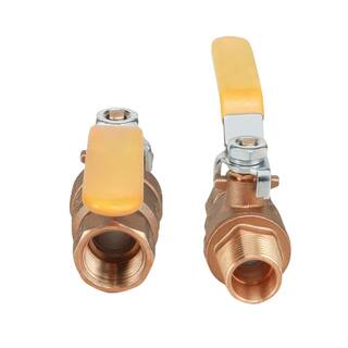 The Plumber's Choice 34 in. FIP x 34 in. MIP Premium Brass Full Port Ball Valve 822256MF