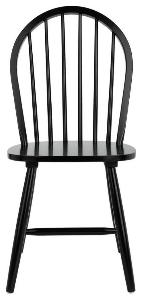 Newton Spindle Back Dining Chair  Set of 2  Black   Midcentury   Dining Chairs   by V.S.D Furniture  Houzz