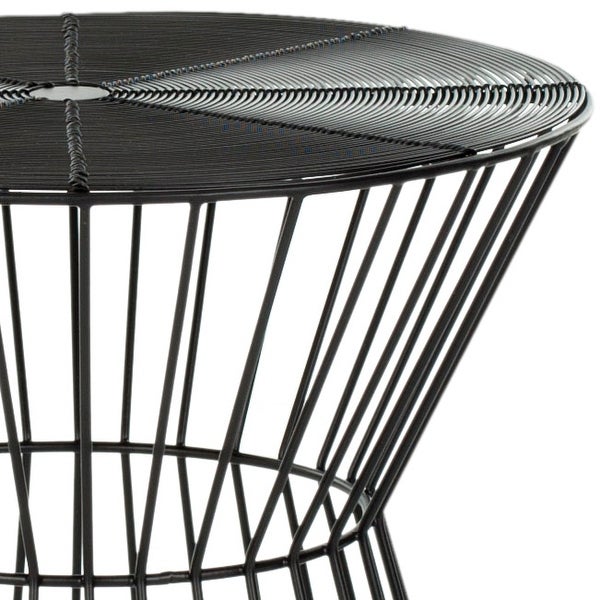 SAFAVIEH Steelworks Iron Wires Black Accent Stool