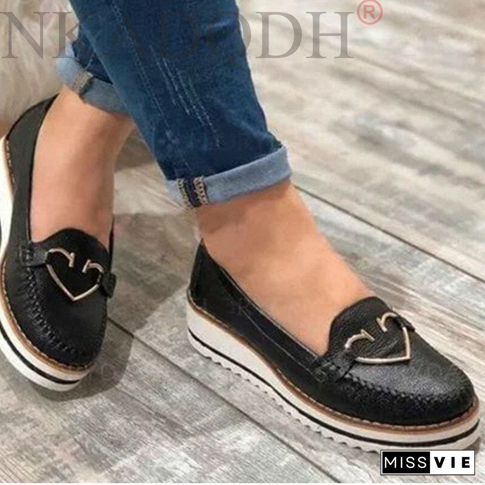 Women Loafers Platform Woman Slip On Sneakers Tassel Bowtie Women'S Soft Pu Leather Sewing Flat Female Shoes All Seasons