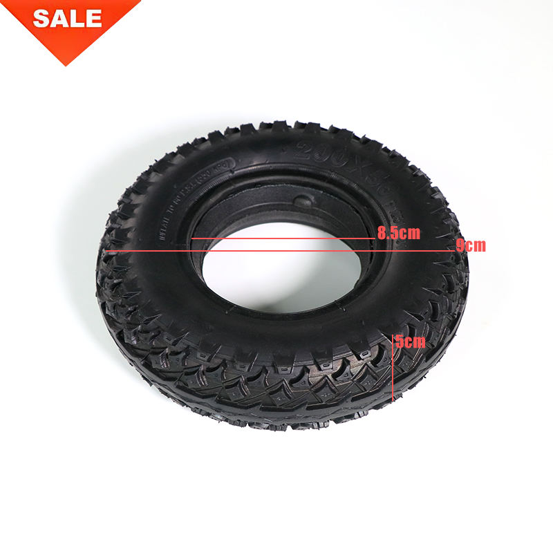 New Image 120mm Scooter Wheel Spare Parts 8 Inch 200 x 50 Filled Solid Rubber Tire For Scooter Electric Scooter Solid Outer Tire