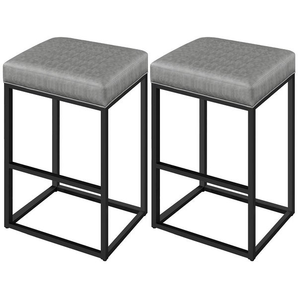 Yaheetech 30″ H Backless Upholstered Bar Stools Set of 2 for Kitchen Counter