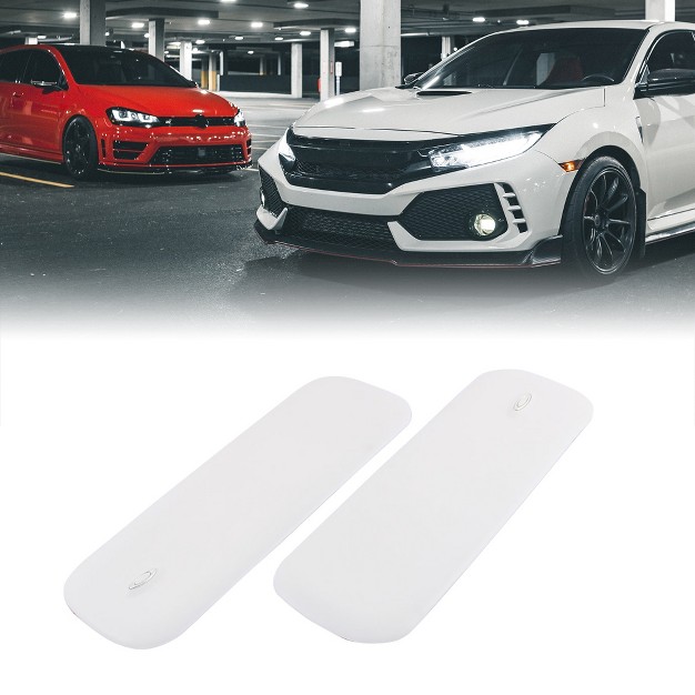 Unique Bargains Rubber Car Front Rear Bumper Guard White 2 Pcs