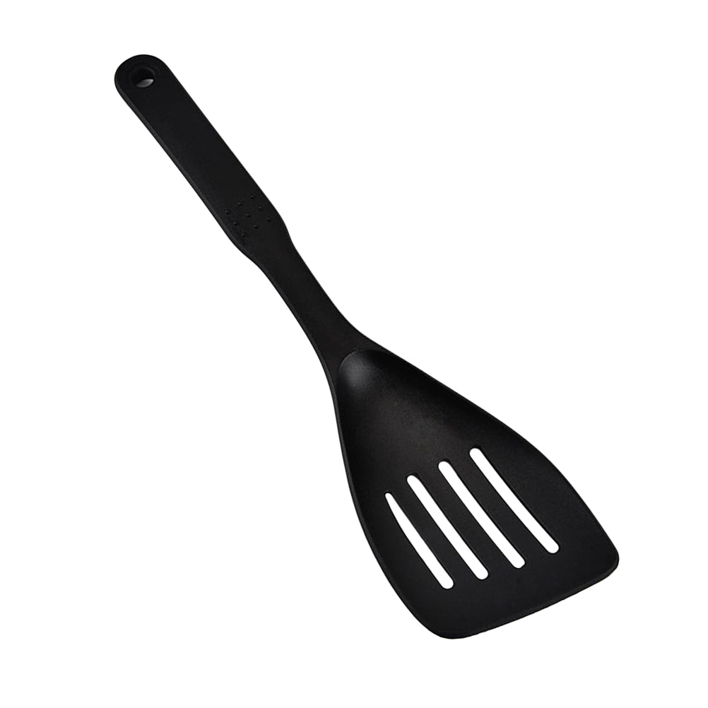 1 PC Heat Resistant Special Cooking Shovel Non-stick Plastic Nylon 4-hole Drain Spade Shovel (Black)