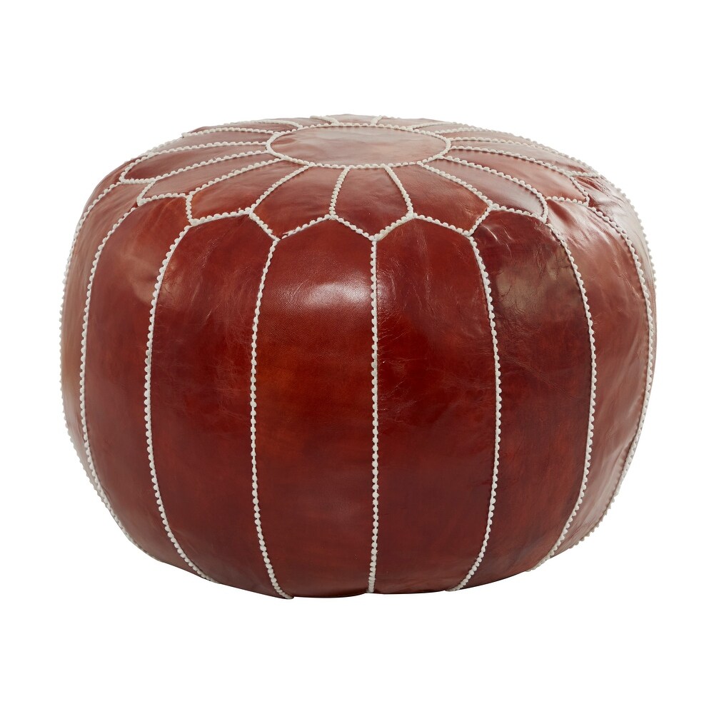 Leather Bohemian Pouf