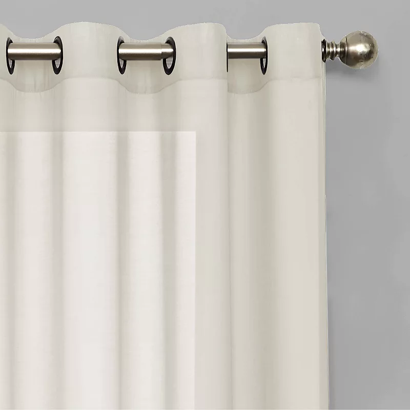 eclipse Liberty Uv Light-Filtering Sheer 1-Panel Window Curtain