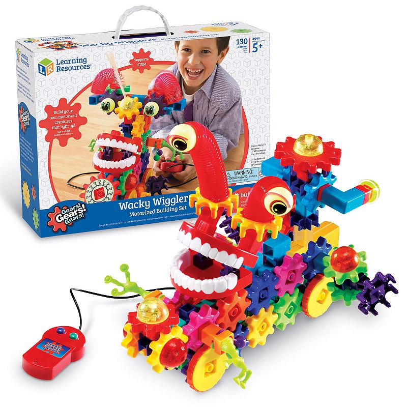 Learning Resources Gears! Gears! Gears! Wacky Wigglers Motorized Building Set