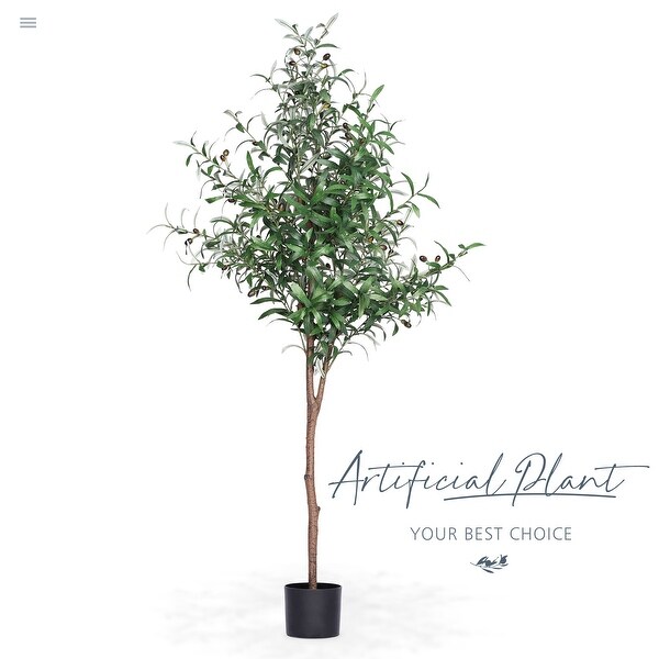 Olive Tree Artificial Plant In Round Pot