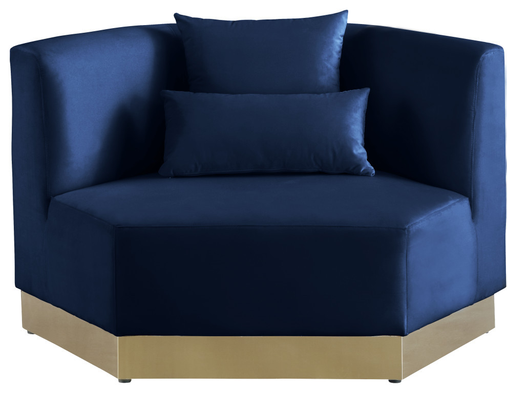 Marquis Velvet Upholstered Set   Contemporary   Armchairs And Accent Chairs   by Meridian Furniture  Houzz