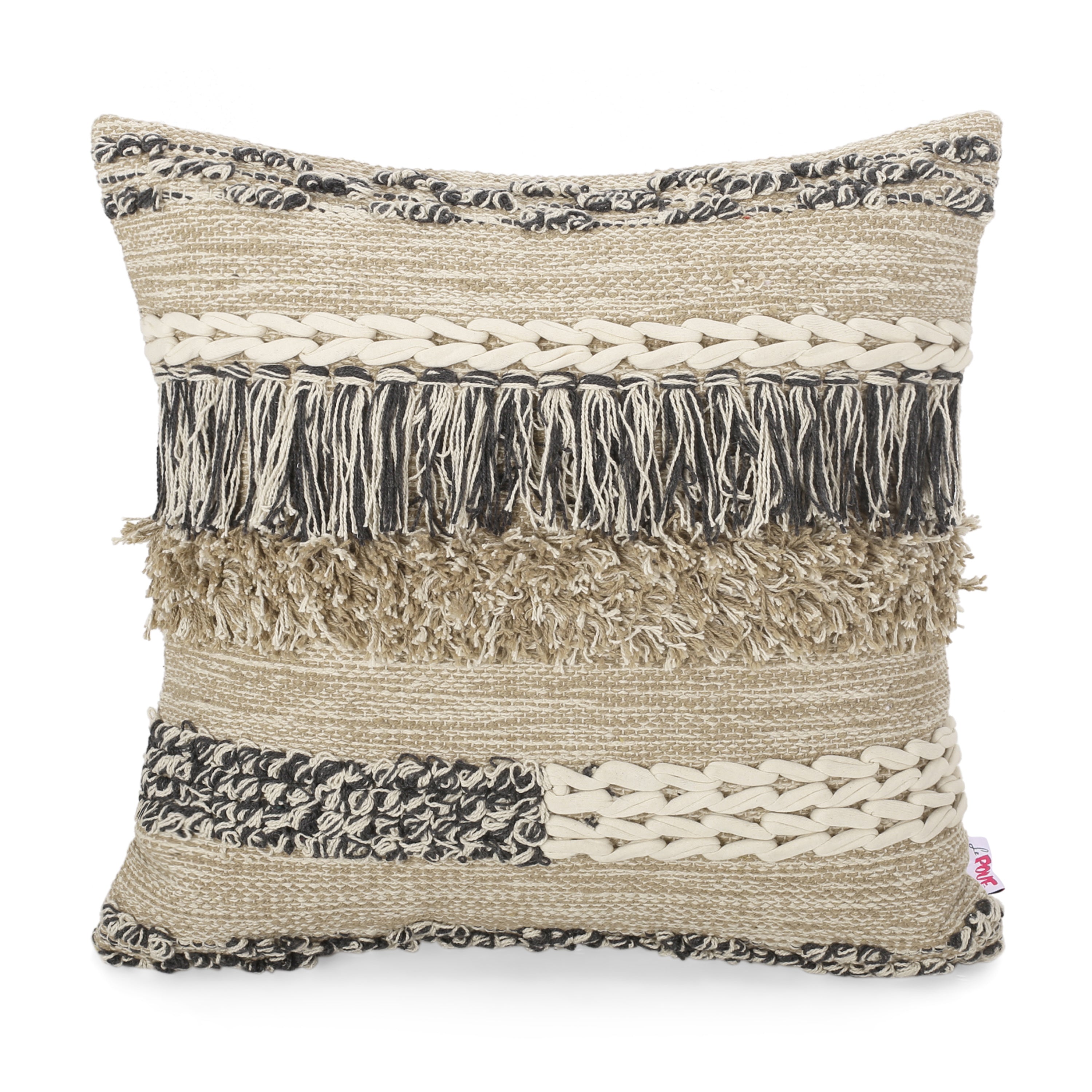 Ellana Hand-Loomed Boho Throw Pillow