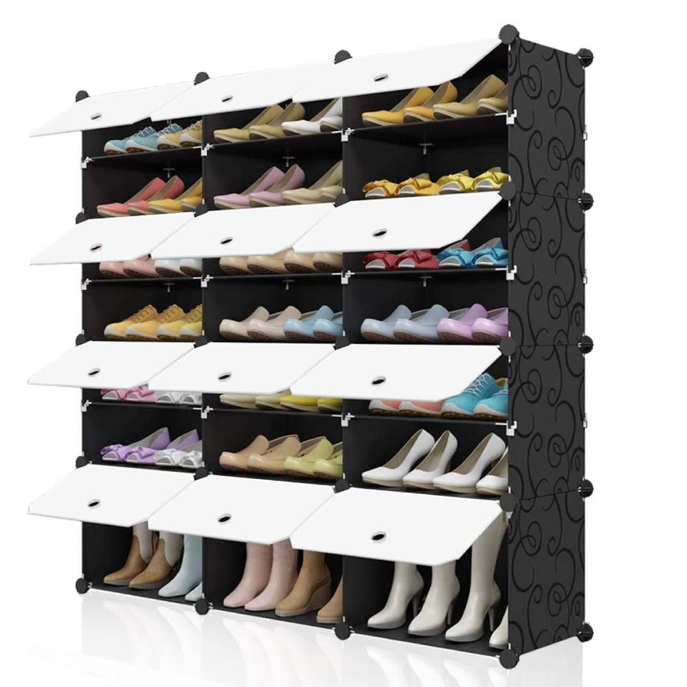 Ktaxon Portable 8 Tier 42-48 Pairs Shoe Rack Shelf Shoe Storage Cabinet Organizer，Black