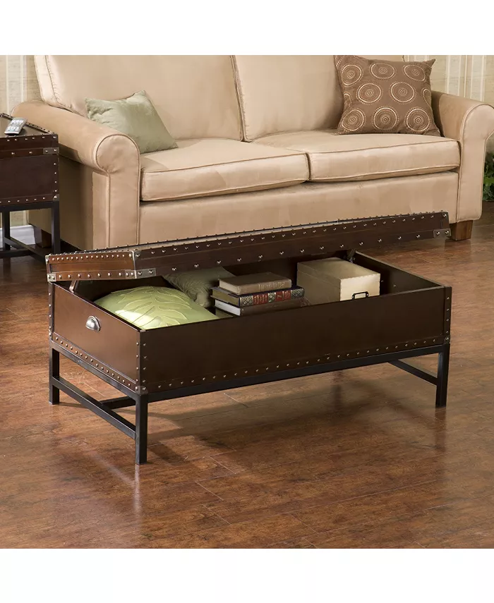 Southern Enterprises Voyager Storage Cocktail Table