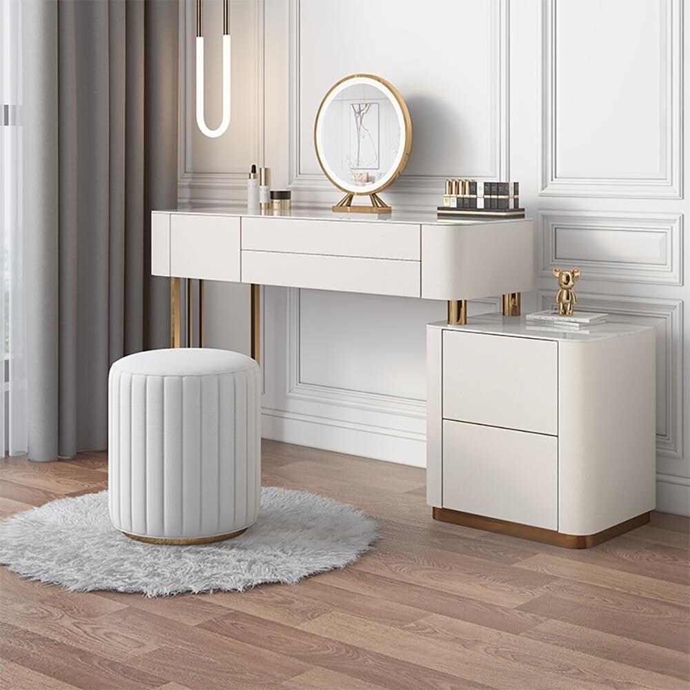 JASIWAY Modern Solid Wood Telescopic Makeup Vanity Desk
