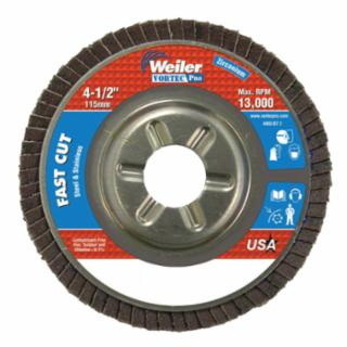 Weiler 804 31309 4 1/2 Wolverine Flap Disc 60Z  7...