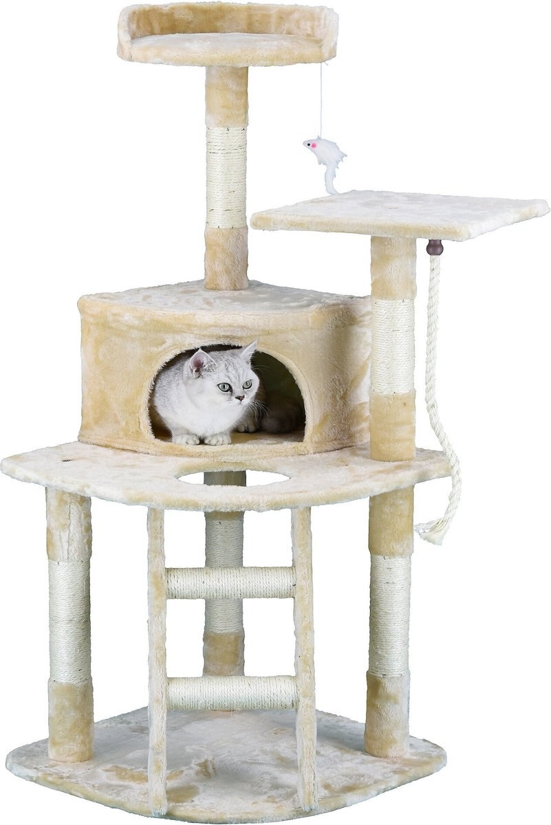 Go Pet Club 49-in Economical Sisal Posts Cat Tree Condo