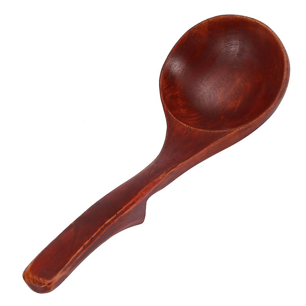 Natural Wooden Ladle Handle Spoon Kitchen Cooking Tool Utensils with Hook (Old Paint Color)