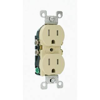 Leviton 15 Amp Tamper Resistant Duplex Outlet Ivory (10-Pack) M21-T5320-IMP