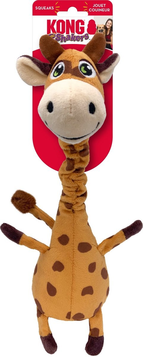 KONG Shakers Bobz Giraffe Dog Toy， Brown， Medium