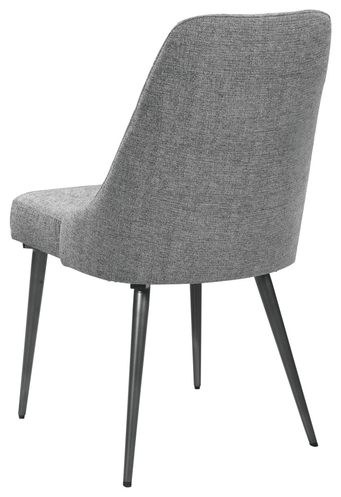 Alan Upholstered Dining Chairs Grey  Set of 2   Modern   Dining Chairs   by Modon  Houzz