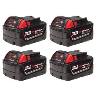 MW M18 18-Volt Lithium-Ion XC Extended Capacity Battery Pack 3.0Ah (4-Pack) 48-11-1822