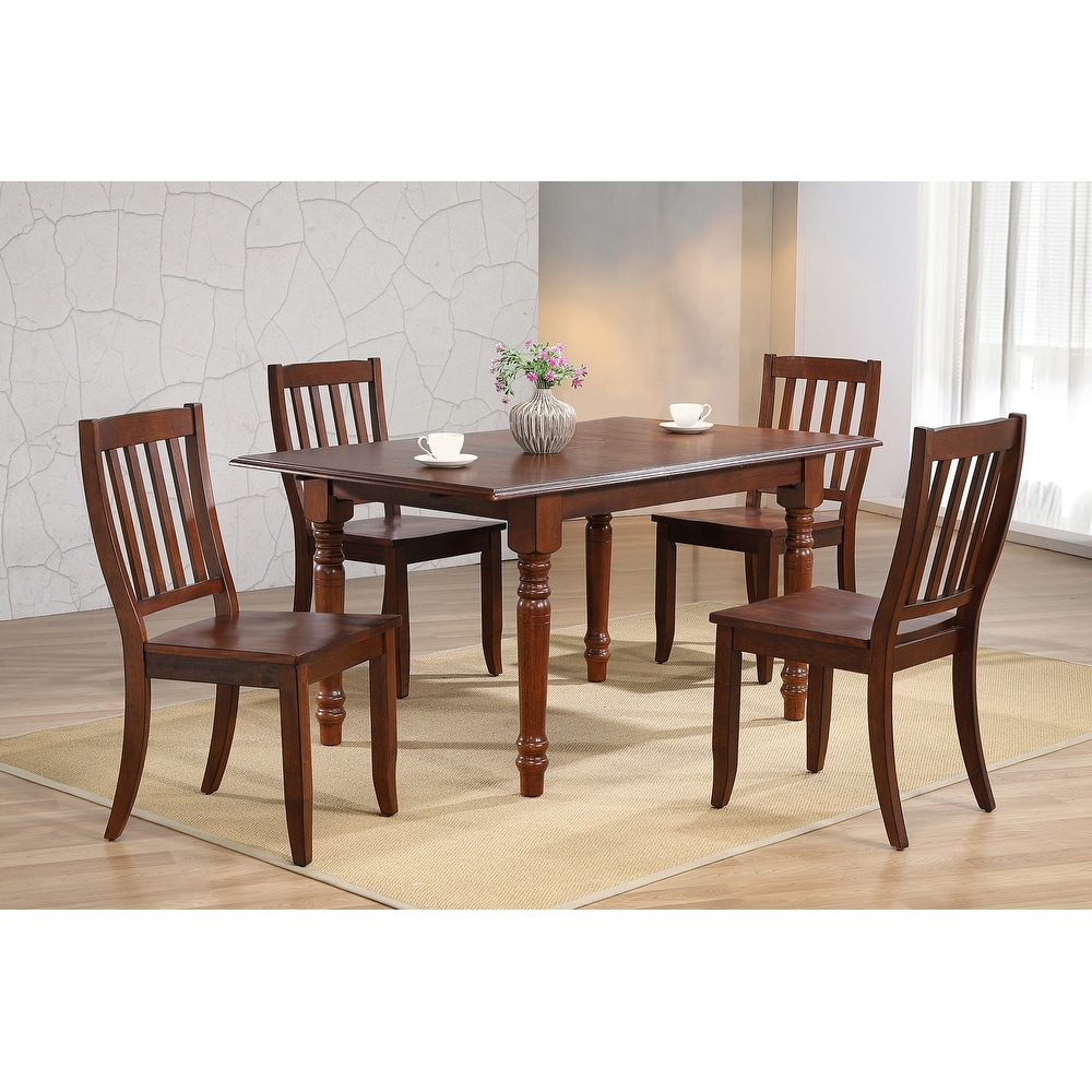 Andrews 48 in. Rectangle Distressed Chestnut Brown Wood Dining Table (Seats 6)   48\