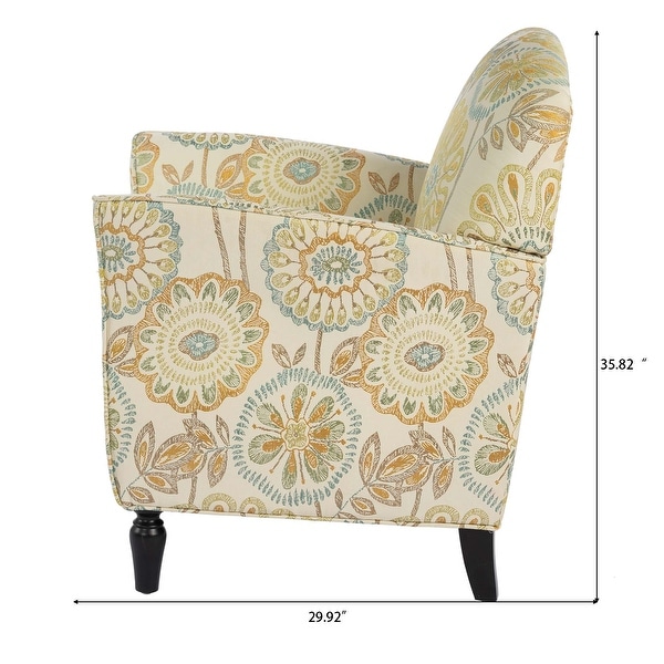 Accent Chair Armchair with Wood Legs， Fabric Upholstered Accent Chairs for Living Room Bedroom