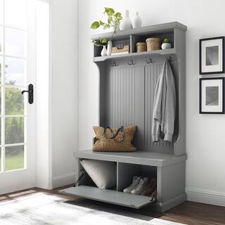 CROSLEY FURNITURE Seaside Gray Hall Tree CF6006-GY